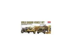 Academy 1/72 WWII Ground Vehicle Set 1 - US & German Vehicles
