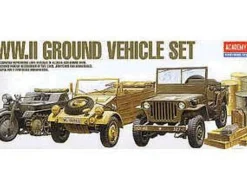 Academy 1/72 WWII Ground Vehicle Set 1 - US & German Vehicles