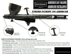 Badger Airbrushes Model 105 Xtreme Patriot Airbrush Gravity