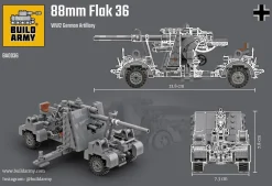 Build Army 1/35 88mm Flak 36 Artillery