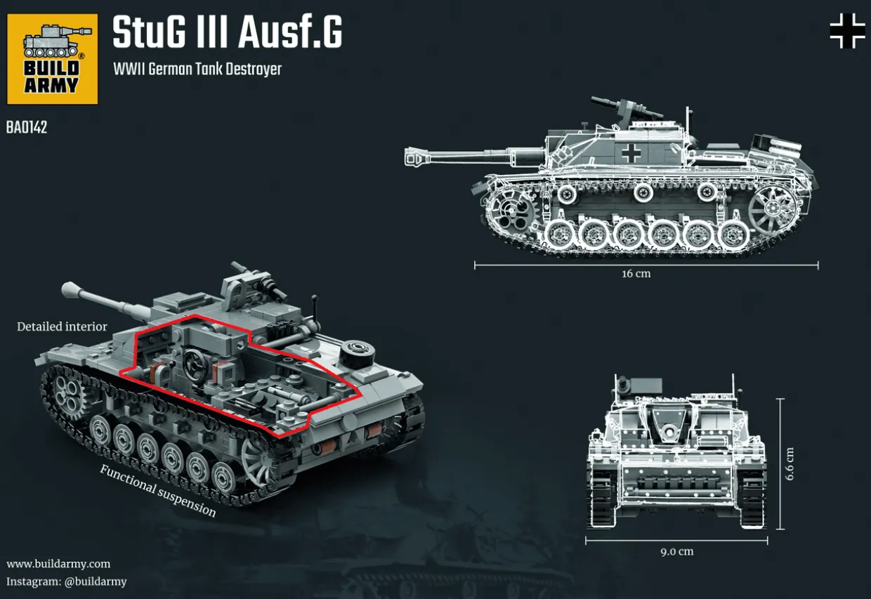 Build Army 1/33 StuG.lll Ausf.G Tank Destroyer