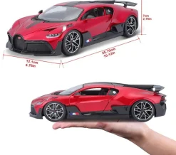 Burago 1/18 Bugatti Divo Red Diecast Model