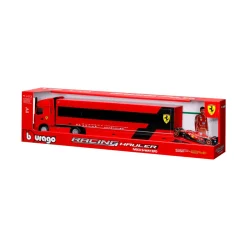 Burago 1/43 F1 Ferrari Iveco S-Way 570 Racing Transporter with One Car Diecast Model