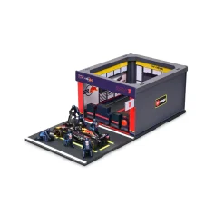 Burago 1/43 F1 Red Bull Racing RB20 2024 Max Verstappen Pit Pass Diorama