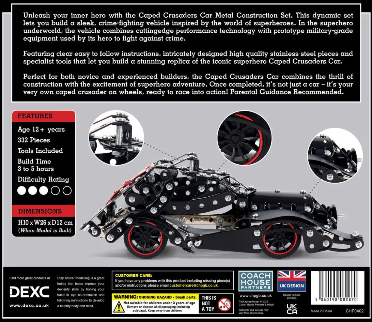 Coach House Partners - Caped Crusaders Car - Metal Construction Set