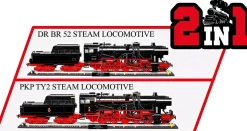 Cobi 1/35 DR BR52 Steam Locomotive & Railway Semaphore