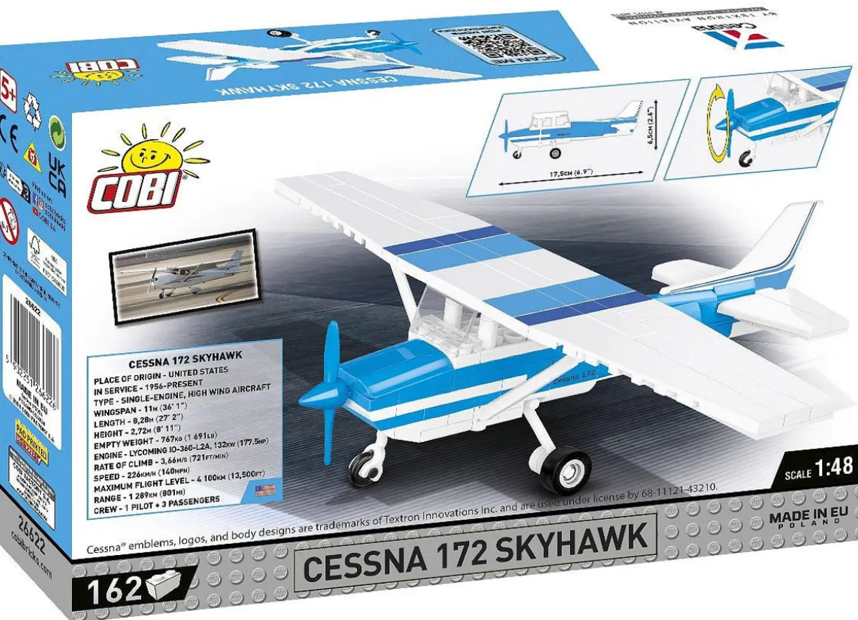 Cobi Cessna 172 Skyhawk-White-Blue