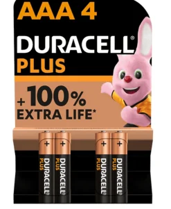 Duracell Plus AAA LR03 Alkaline Batteries (4 Pack)