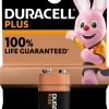 Duracell Plus 9V 6LR61 Alkaline Battery (1 Pack)