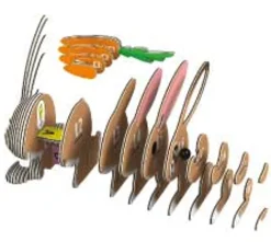 Eugy 71 Rabbit Card 3D Puzzle