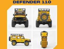 FMS 1/24 Land Rover Defender D110 RTR Yellow Off-Road Vehicle