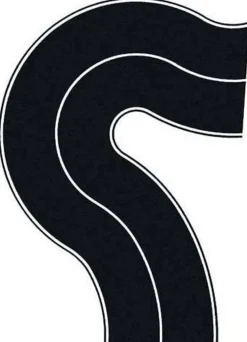 Gaugemaster Self Adhesive Asphalt Road Curve (68mm)