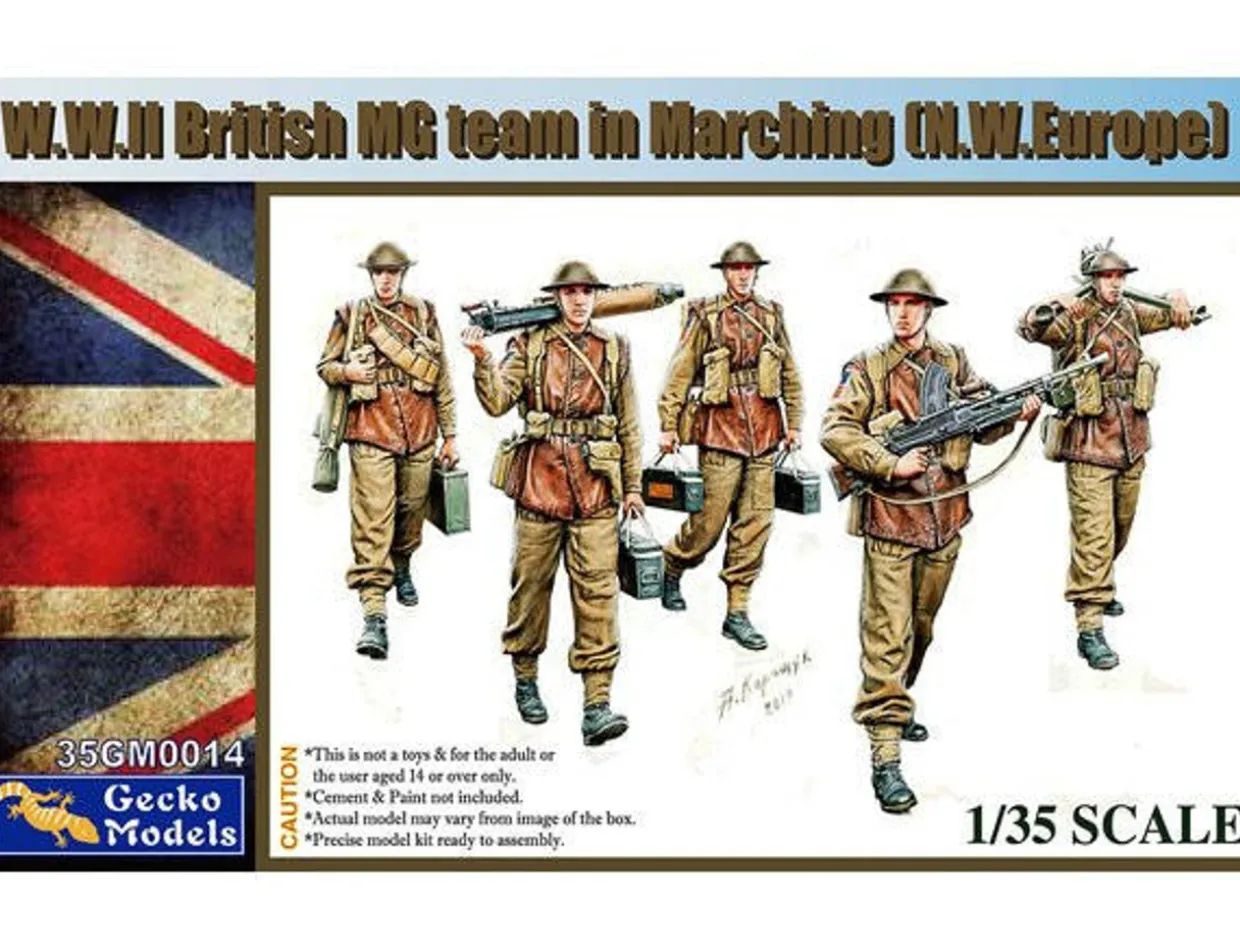 Gecko Models 1/35 British MG Team Marching