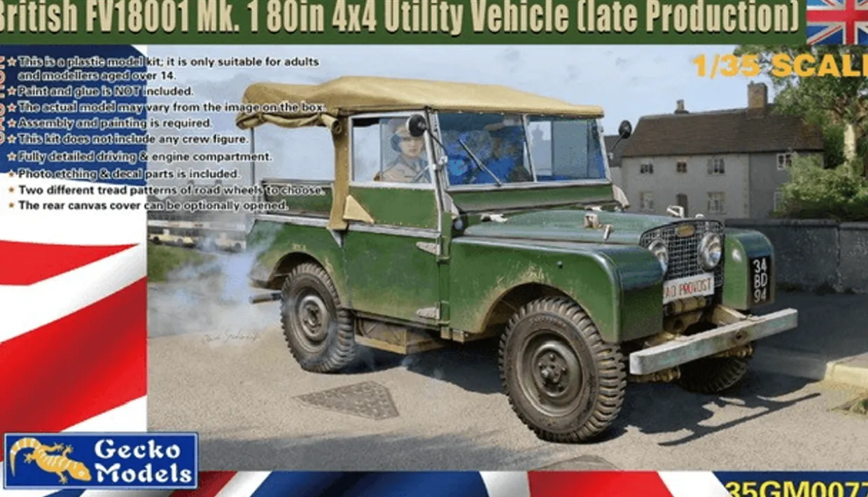 Gecko Models 1/35 Land Rover FV18001 Mk.1 80in 4x4 Utility Vehicle Late Production