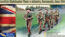Gecko Models 1/35 Scottish Highlander Piper & Infantry 1944
