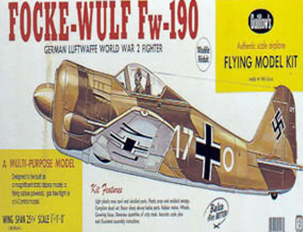 Guillow 1/16 Focke-Wulf FW-190 Balsa Model Kit