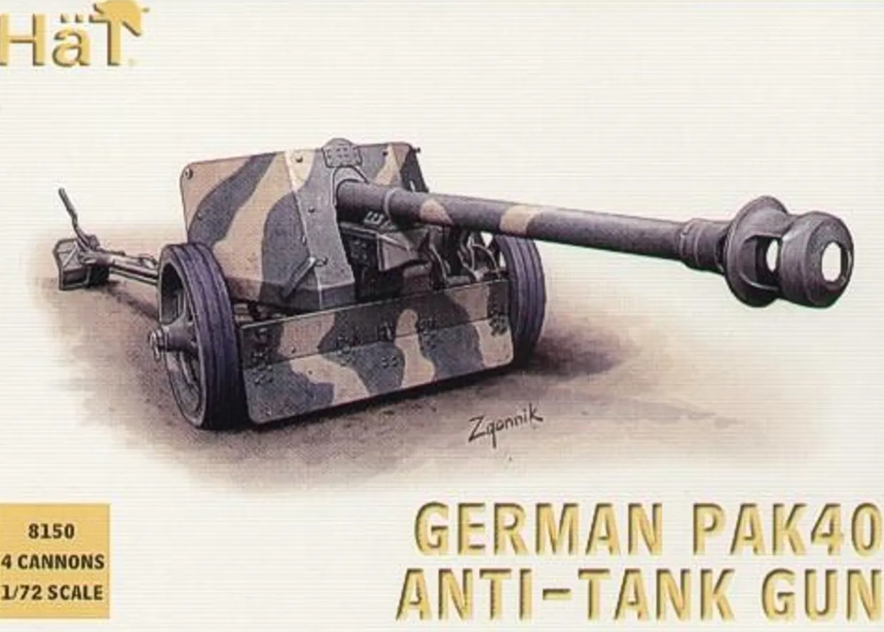 Hat Industrie 1/72 German (WWII) Pak-40 75mm anti tank gun