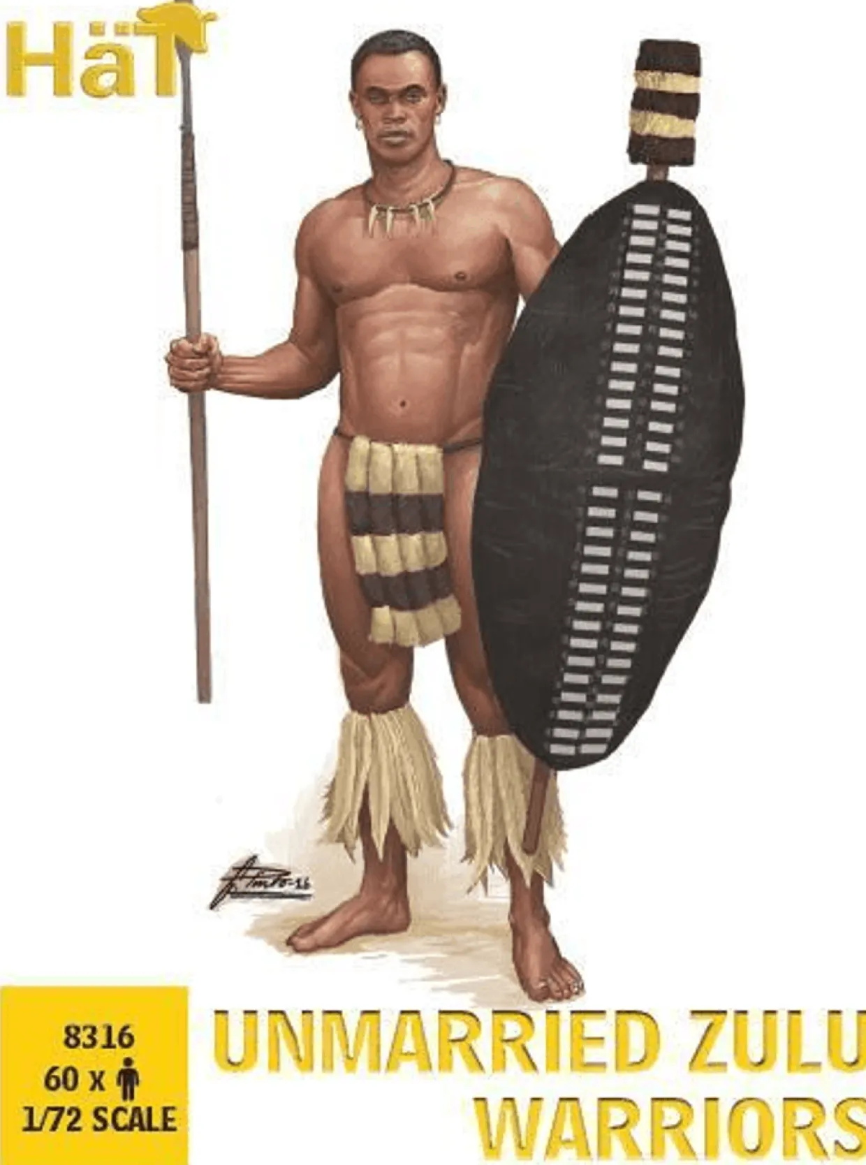 Hat Industrie 1/72 Zulu Wars Zulu Warriors - Unmarried