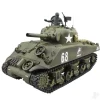 Heng Long RC 1/16 US M4A3 Sherman with Metal Gearbox And Infrared Battle System