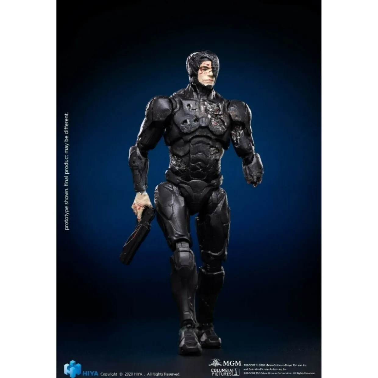 Hiya Toys 1/18 Robocop 2014 Black Version Battle Damaged