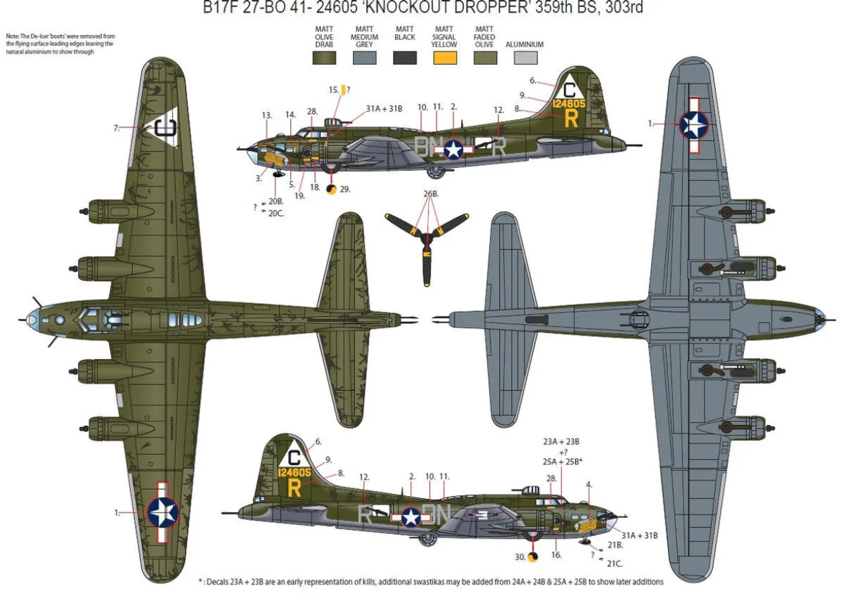 Hong Kong Models 1/32 Boeing B-17E/F Flying Fortress Model Kit
