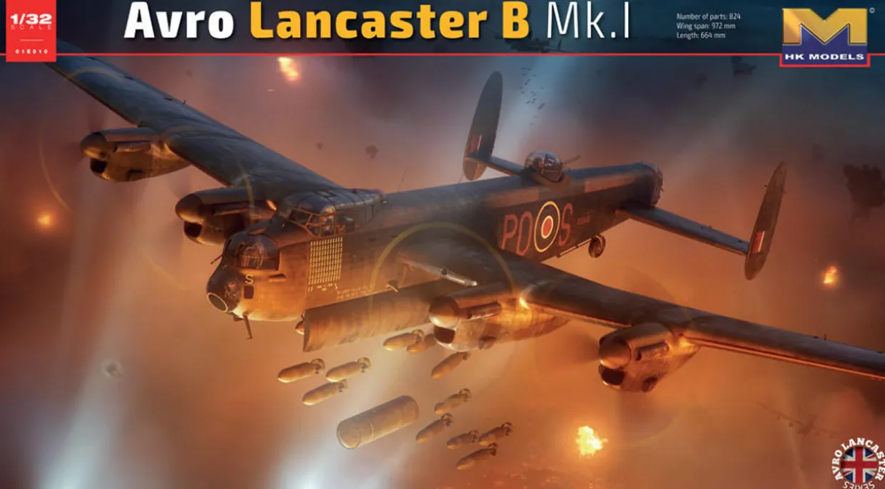 Hong Kong Models 1/32 RAF Avro Lancaster B.I/B.III Model Kit