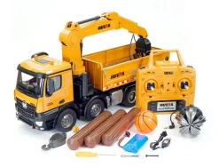 HuiNa RC 1/14 2.4G Timber Grab 8-Wheel Dump Truck RTR