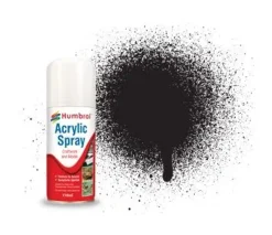 Humbrol 33 Matt Black 150ml Acrylic Spray Paint
