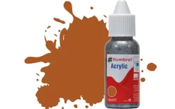Humbrol 09 14ml Acrylic Gloss Tan Paint Dropper Bottle