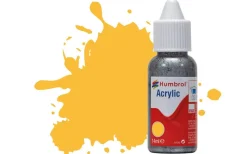 Humbrol 24 14ml Acrylic Matt Trainer Yellow Paint Dropper Bottle