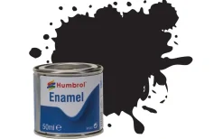 Humbrol 33 50ml Enamel Matt Black Paint Tinlet