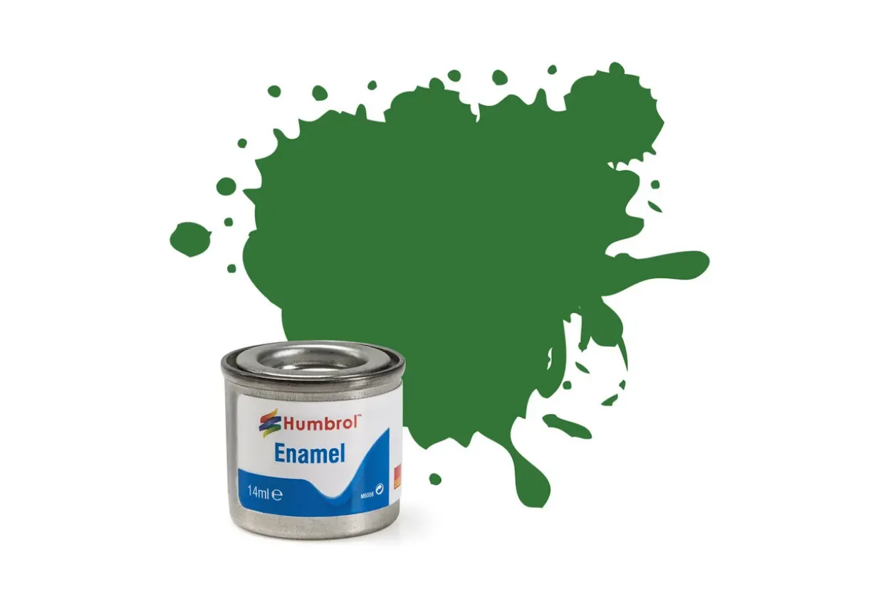 Humbrol 131 14ml Enamel Satin Mid Green Paint Tinlet