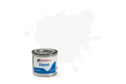Humbrol 130 14ml Enamel Satin White Paint Tinlet