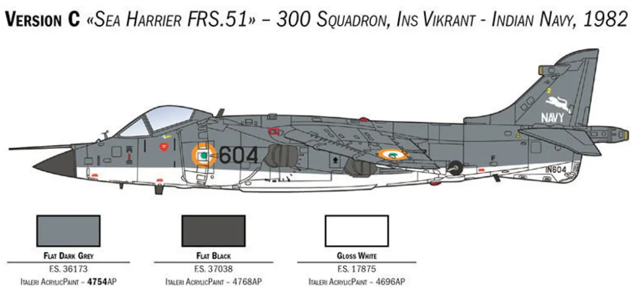 Italeri 1/72 BAE Sea Harrier FRS.1 Falklands Model Kit