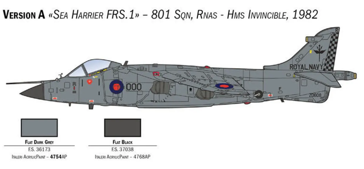 Italeri 1/72 BAE Sea Harrier FRS.1 Falklands Model Kit