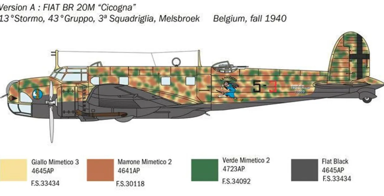 Italeri 1/72 Fiat BR.20 Cicogna