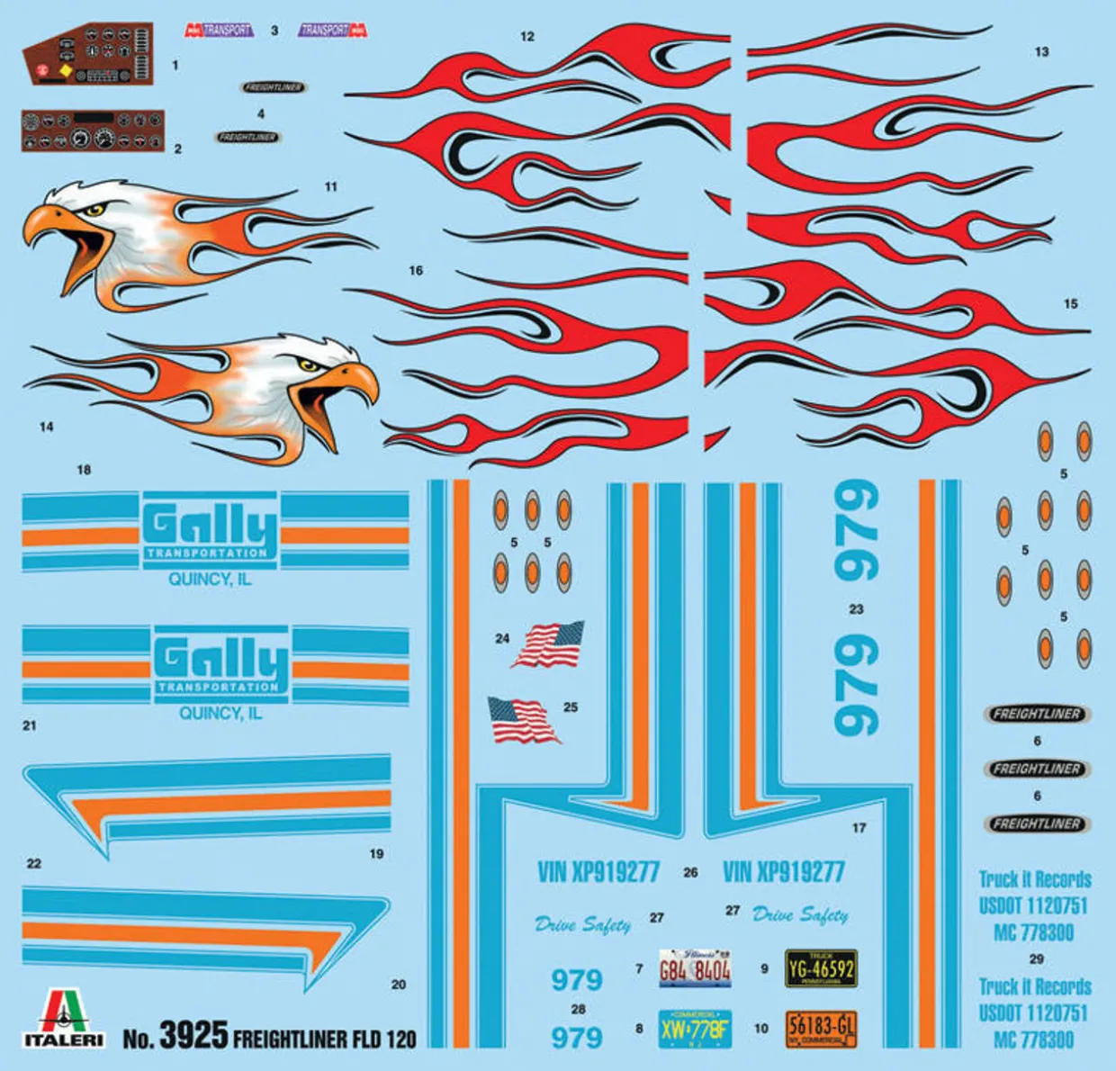 Italeri 1/24 Freightliner FLD 120 Special