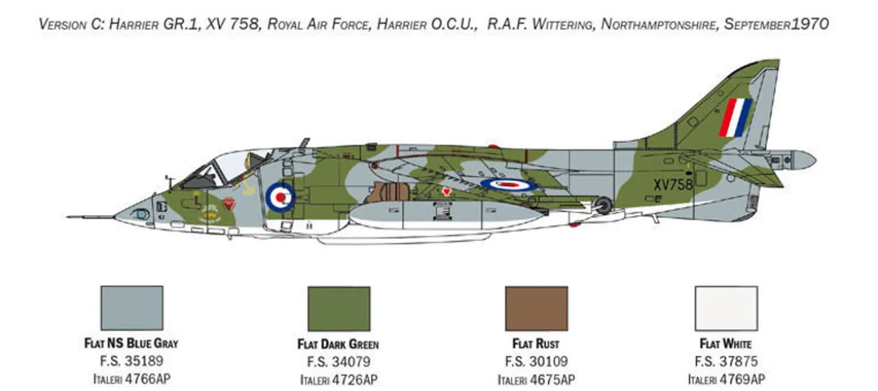 Italeri 1/72 Hawker Siddeley Harrier GR.1 Transatlantic Air Race 50th