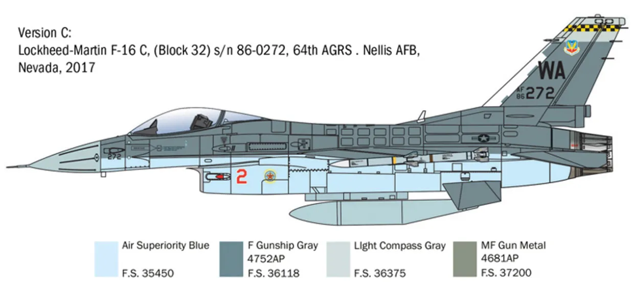 Italeri 1/48 Lockheed Martin F-16C Fighting Falcon Model Kit