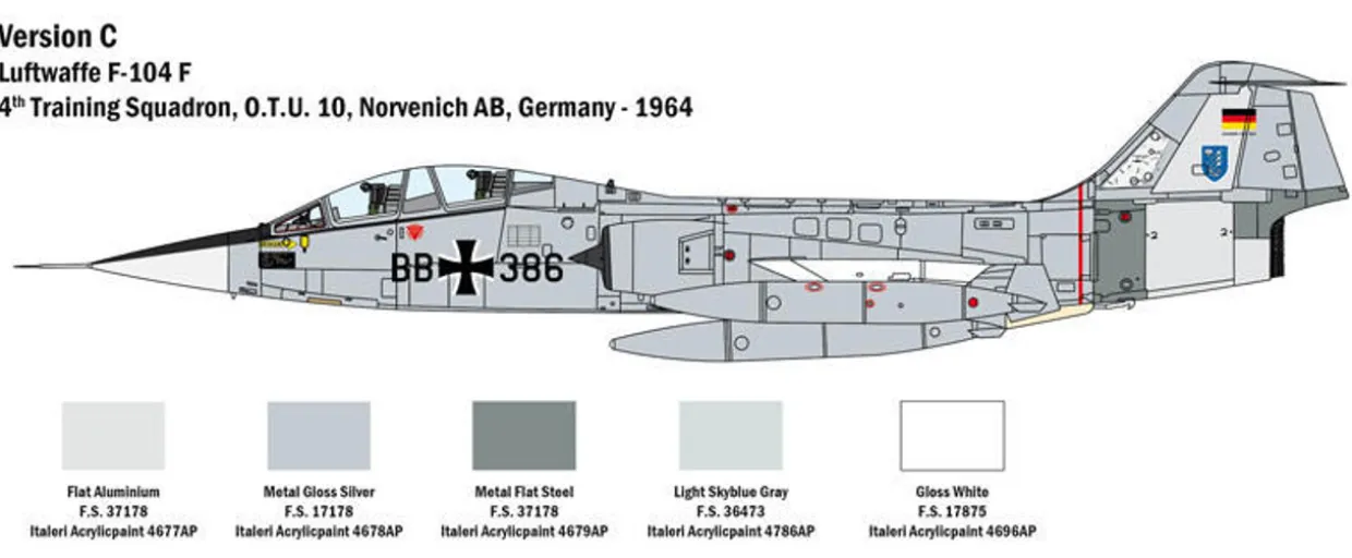 Italeri 1/32 Lockheed TF-104G AMI Starfighter