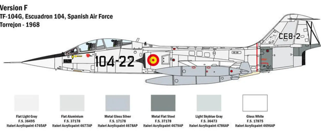 Italeri 1/32 Lockheed TF-104G AMI Starfighter