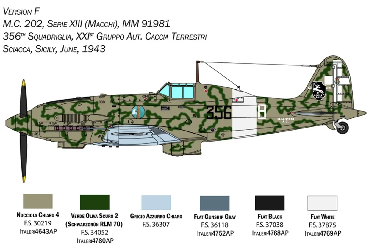 Italeri 1/32 Macchi MC.202 Folgore Model Kit