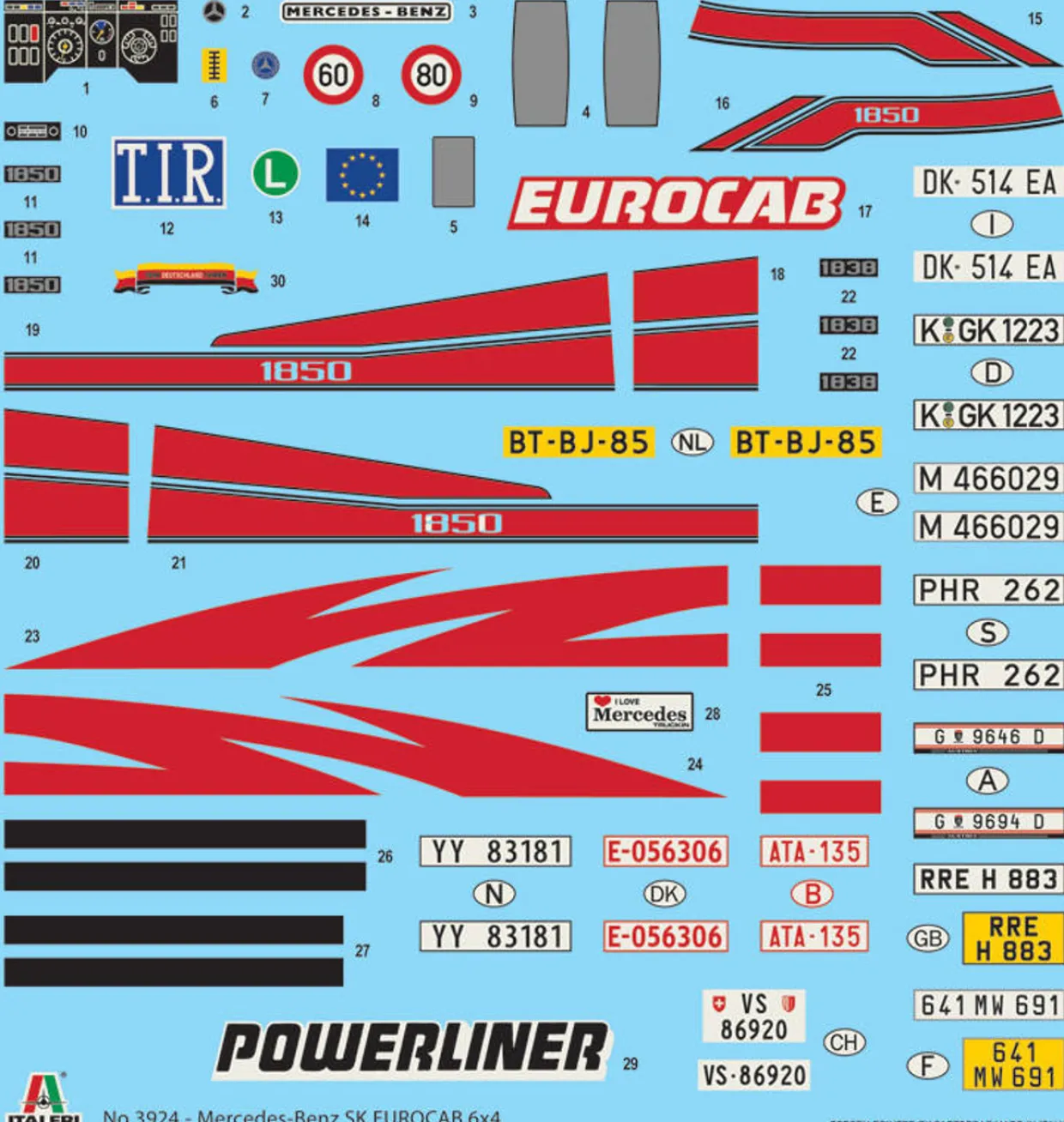 Italeri 1/24 MB SK Eurocab 6x4 RR