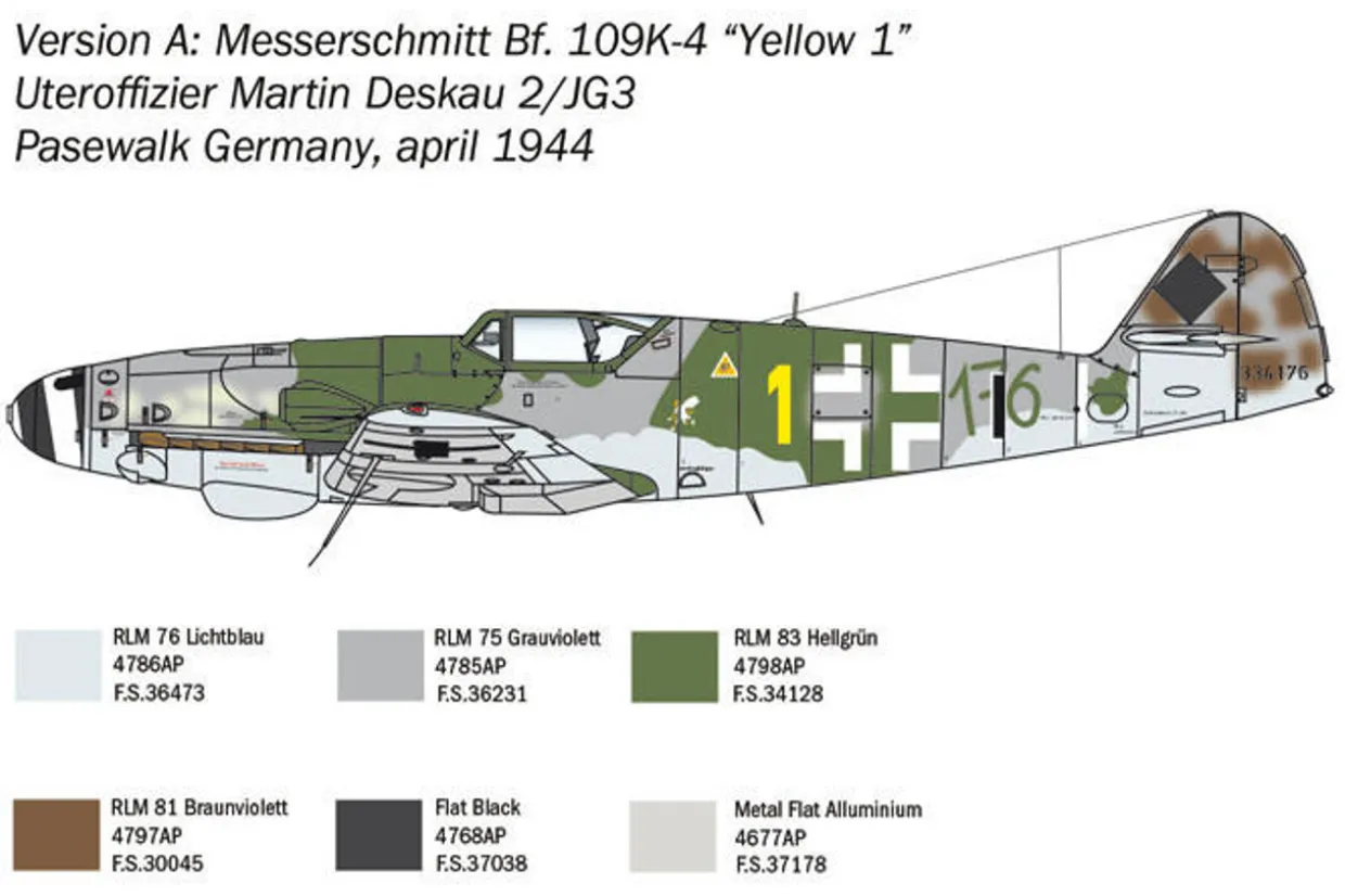Italeri 1/48 Messerschmitt Bf 109K-4