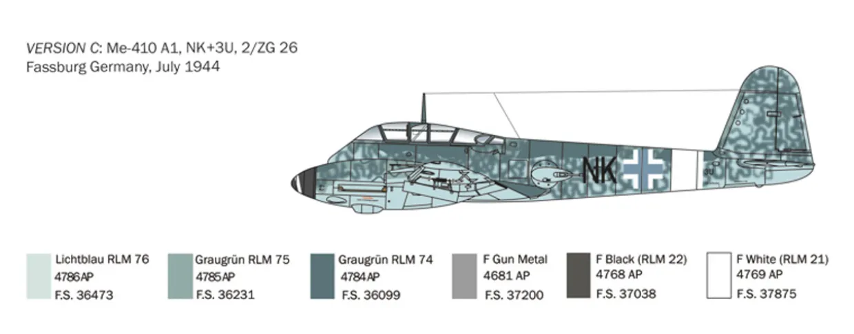 Italeri 1/72 Messerschmitt Me 410 Hornisse