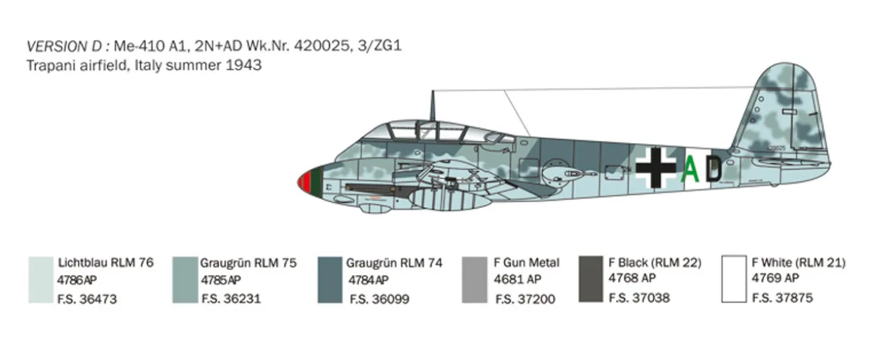 Italeri 1/72 Messerschmitt Me 410 Hornisse