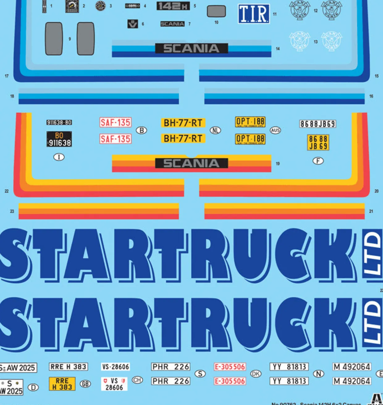 Italeri 1/24 Scania 142H 6x2 Canvas Truck