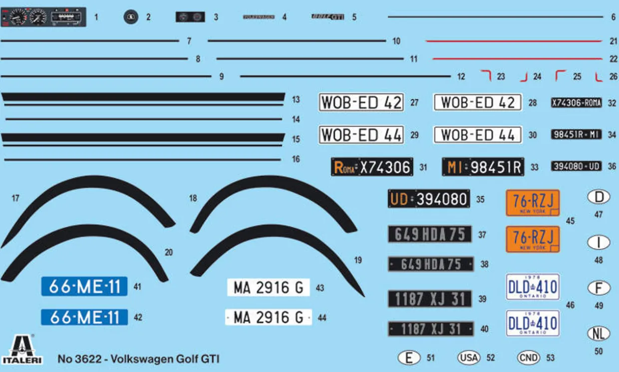 Italeri 1/24 Volkswagen Golf GTI First Series 1976/78