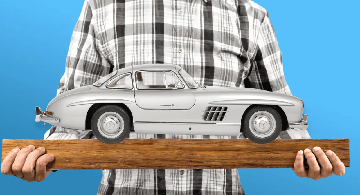 IXO 1/8 Mercedes-Benz 300 SL (Silver) Diecast Model Kit
