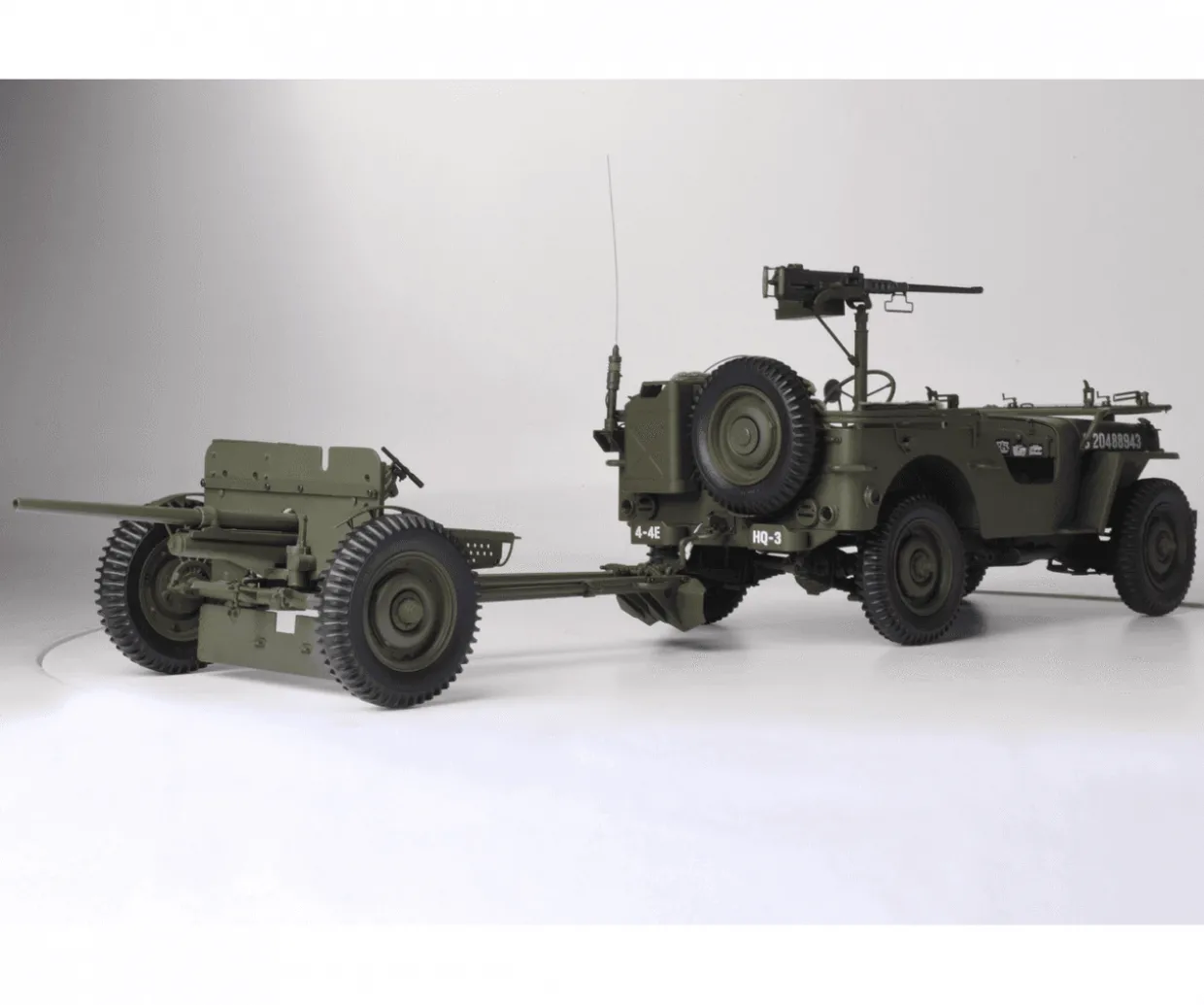 IXO 1/8 Willys Jeep with Trailer and ATG